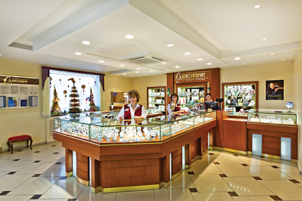 Лучшее оформление торгового зала. Магазин площадью торгового зала от 50 до 100 м2. Ювелирный магазин «Александрит». Ржев