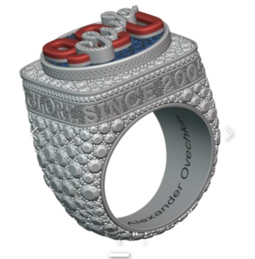 Российские ювелиры создали уникальный перстень в честь 900 гола Овечкина